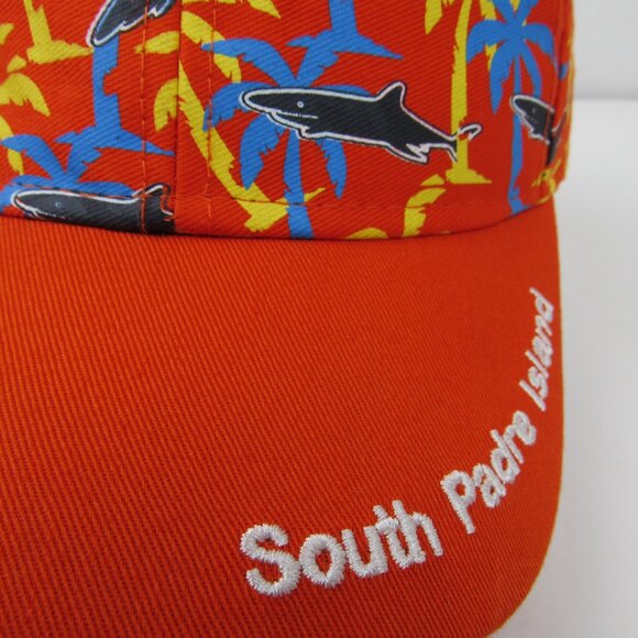 South Padre Island Youth 54 C Adjustable Cap Orange Multicolored Palm Trees & Sh - Picture 7 of 9